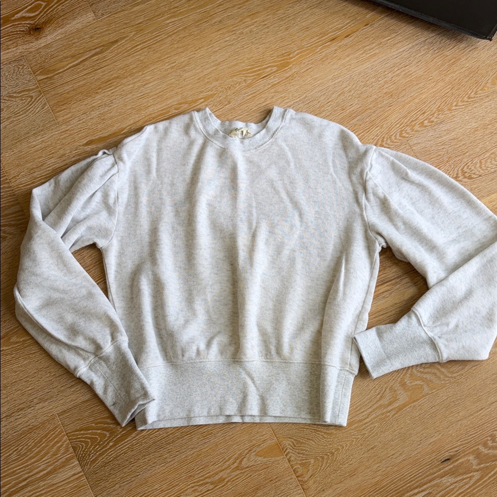 Madewell Light Gray Pullover Sweatshirt